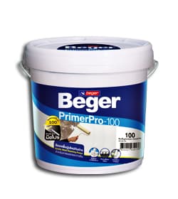 สีรองพื้นปูนใหม่สูตรน้ำ ไพรเมอร์ โปร 100 Beger Primer Pro-100