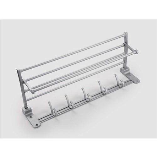 YSB CASSA ราวแขวนผ้า วางผ้า แขวนของใช้ในห้องน้ำอลูมีเนียมติดผนัง รุ่น 43-ALM-CL15 - Image 4