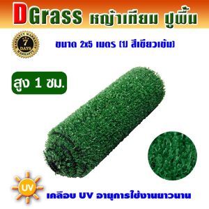 Dgrass หญ้าเทียมปูพื้น ตกแต่งสวน รุ่น DG-1J (สีเขียวเข้ม)ขนาด2x5เมตร