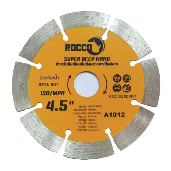 A1012 ใบเพชร 4.5“ ร็อกโก้ Super Deep Nano