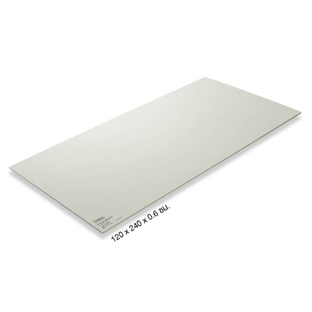 SCG ฝ้าสมาร์ทบอร์ด ขอบเรียบ สีซีเมนต์ 120x240x0.6cm.