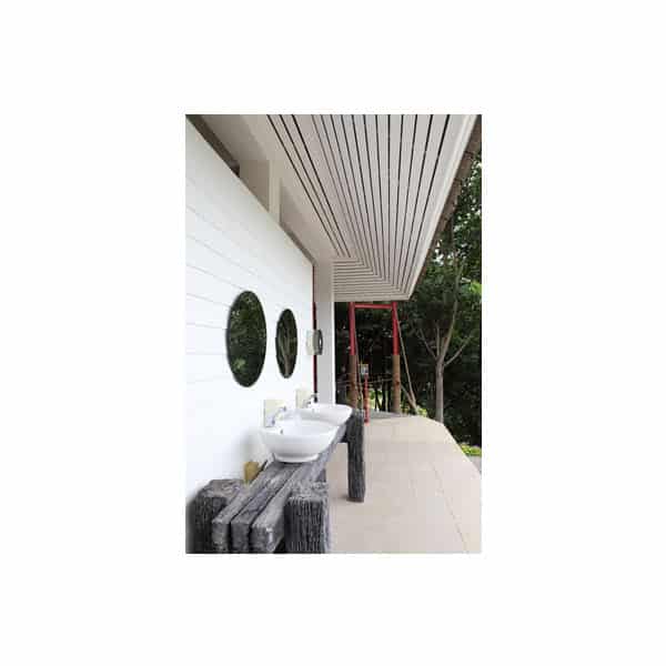 ไม้ระแนง เอสซีจี รุ่นลบมุม ขนาด 7.5X300X0.8 ซม. สีซีเมนต์