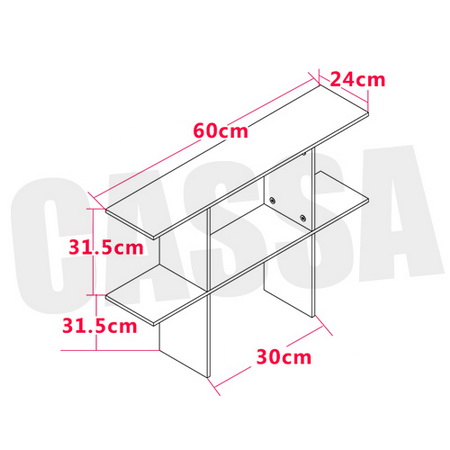CASSA ชั้นวางของ ชั้นวางหนังสือ ชั้นวางอเนกประสงค์ ขนาด60cm.