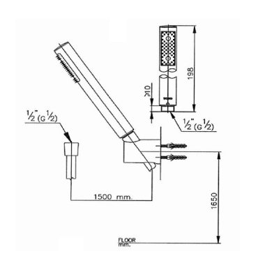 TOTO S53(HM) ฝักบัวสายอ่อน 1 ฟังก์ชั่น โครเมี่ยม