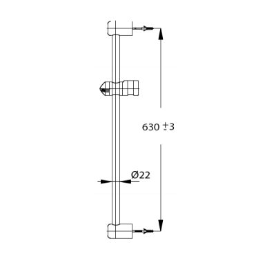 TOTO TS710(HM) ราวแขวนฝักบัวสายอ่อน ปรับระดับได้