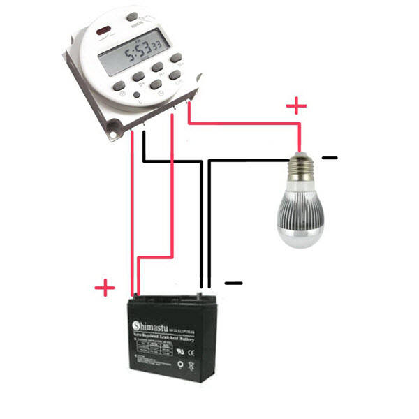 เครื่องตั้งเวลา Timer 16A 12V รุ่น CN101A - Image 3