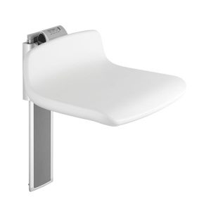 เก้าอี้อาบน้ำติดผนังแบบพับเก็บได้(ปรับระดับความสูงได้) CT0183#WH