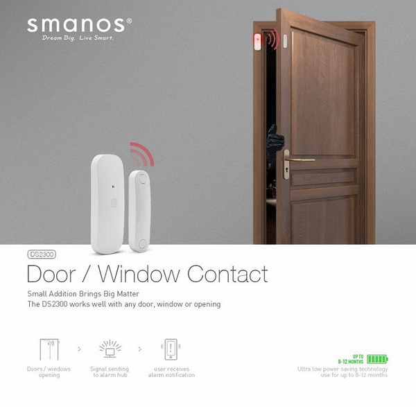 เซ็นเซอร์ประตูหน้าต่างกันขโมย Smanos DS2300 - Image 2