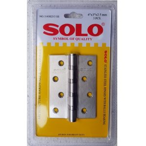 บานพับ SOLO 4นิ้วx3นิ้วx2.5mm แพ็ค3ตัว