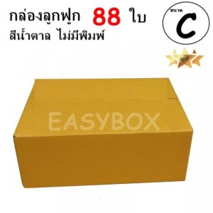 EasyBox กล่องลูกฟูก ฝาชน ไม่มีพิมพ์ ขนาดเท่าเบอร์ C (88 ใบ)