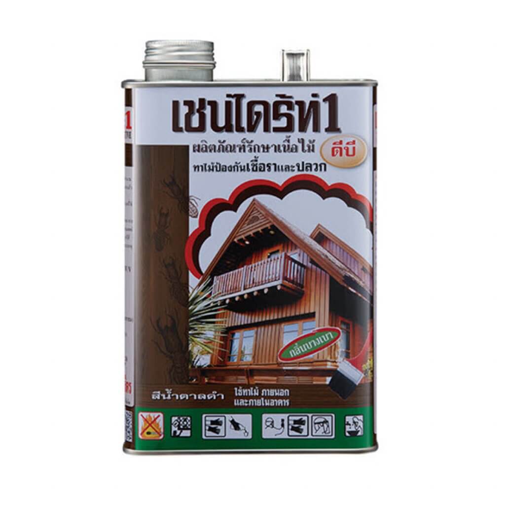 เชนไดร้ท์ทาไม้ สีน้ำตาลดำ