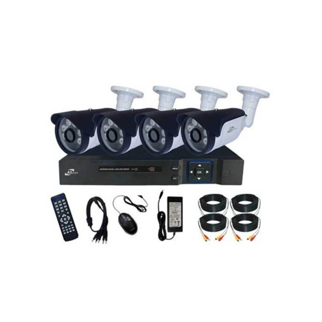 ชุดกล้องวงจรปิดไร้สายติดตั้งง่าย กล้อง 1.3 ล้านพิกเซล 4 ตัว รุ่น KIT-04C