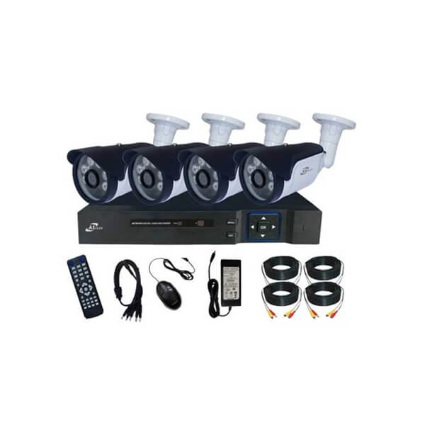 ชุดกล้องวงจรปิดไร้สายติดตั้งง่าย กล้อง 1.3 ล้านพิกเซล 4 ตัว รุ่น KIT-04C