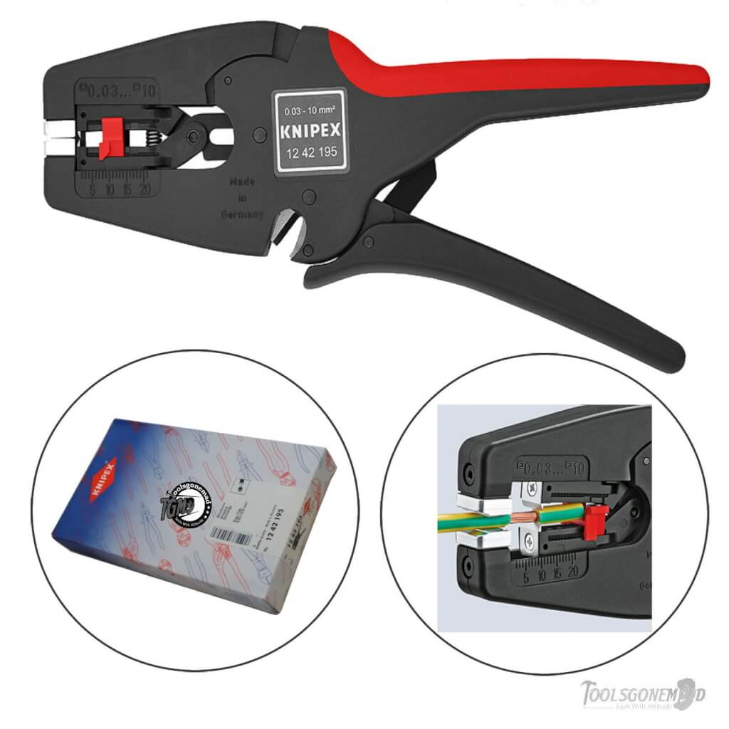 KNIPEX 12 42 195SB เครื่องปลอกฉวนแบบอัตโนมัติ คีมปลอกสายไฟ - Image 3