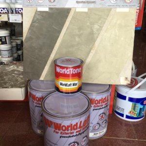 WorldLoft สีปูนลอฟท์สูตรน้ำมันพร้อมน้ำยาเคลือบหรือแวกซ์