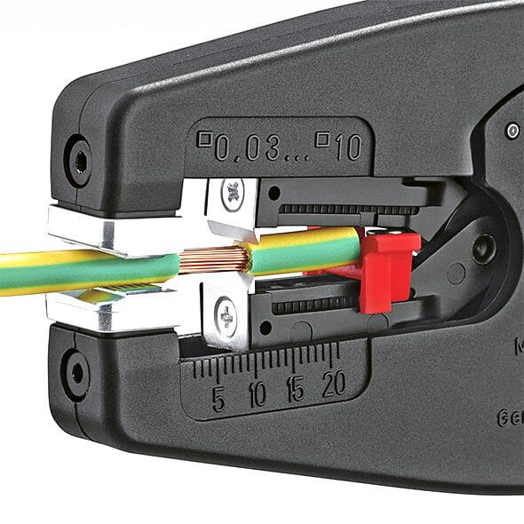 KNIPEX 12 42 195SB เครื่องปลอกฉวนแบบอัตโนมัติ คีมปลอกสายไฟ - Image 2