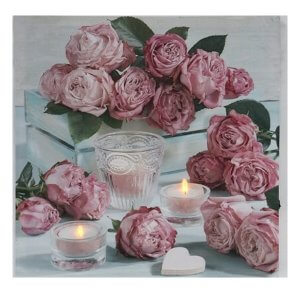 รูปภาพติดผนังรูปดอกกุหลาบ ขนาด 40x40 cm.