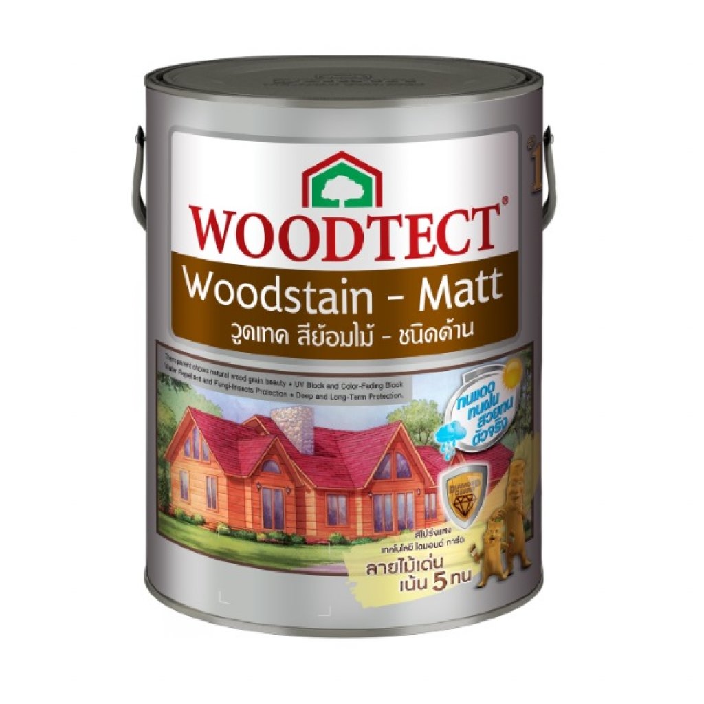 สีย้อมไม้ วูดเทค ชนิดด้าน 3L. woodtect