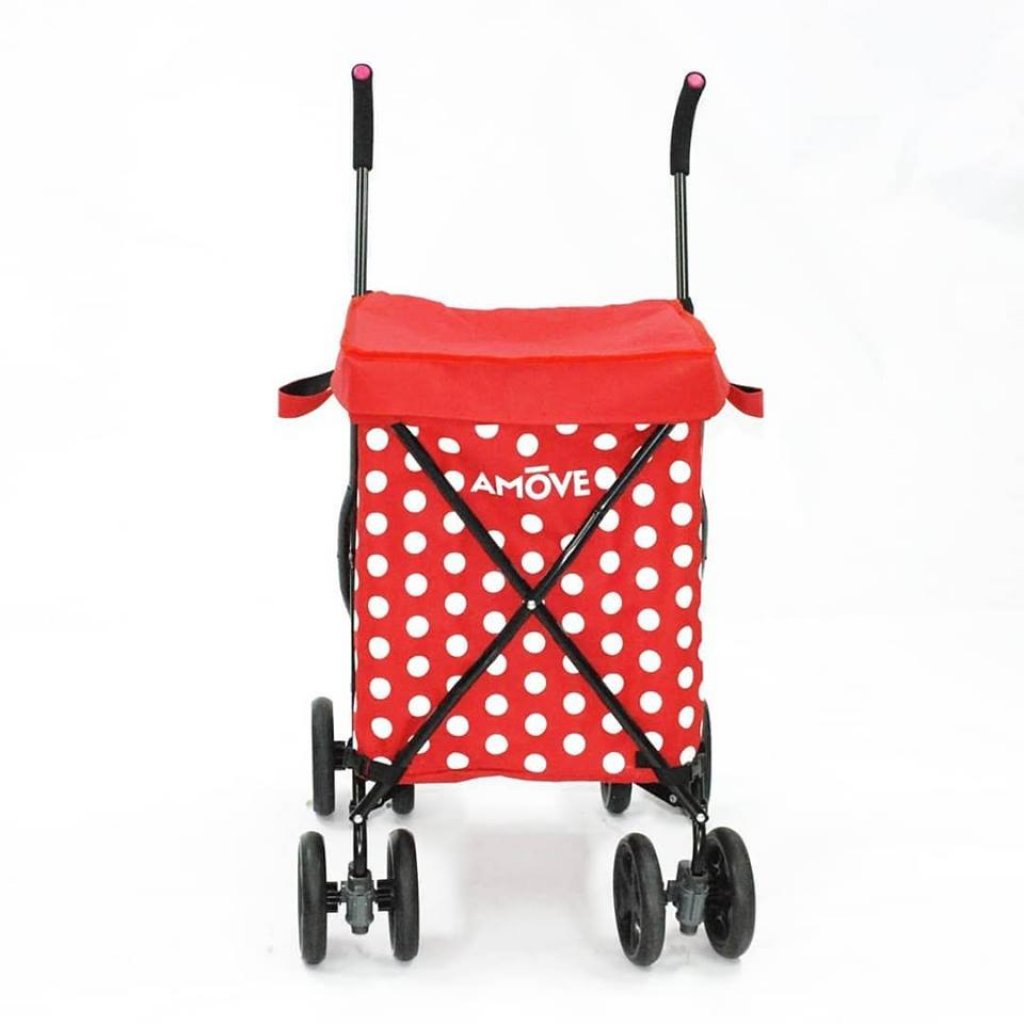 Amove รถเข็น​​อเนกประสงค์สีแดงลายจุด รุ่น Am-100