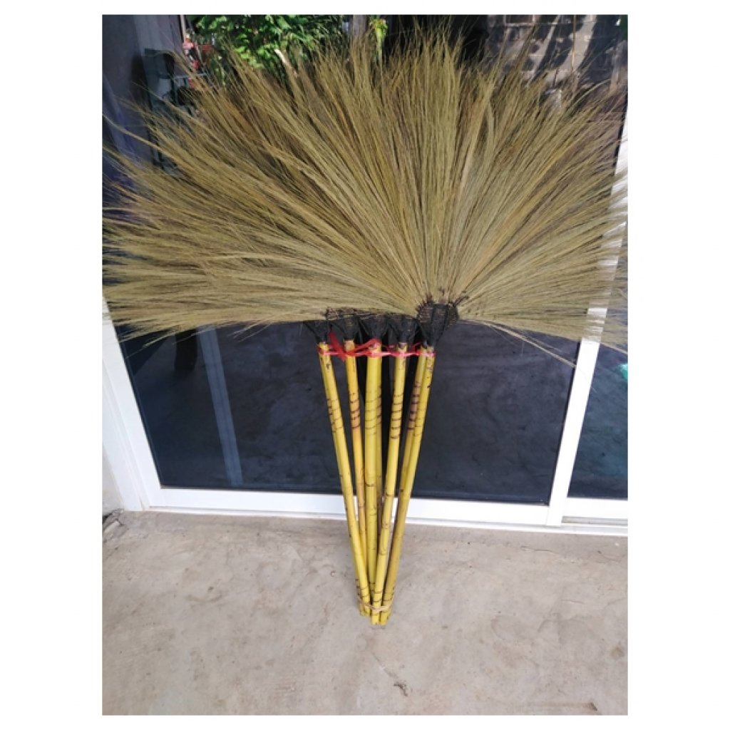 ไม้กวาด​อ่อนด้ามลาย ด้ามยาว 60 ซม.