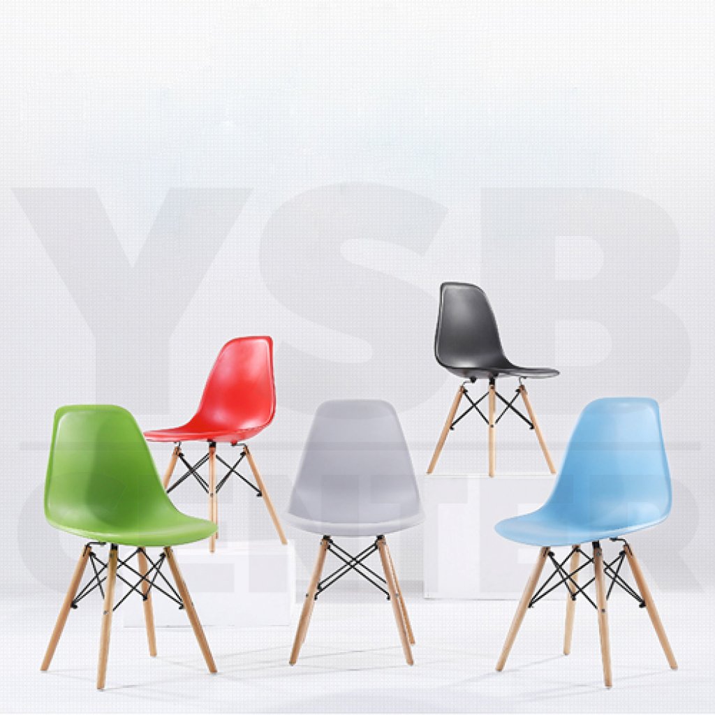 CASSA เก้าอี้พลาสติกสไตล์โมเดิร์น ขาไม้บีช ขนาด40x46x81cm.