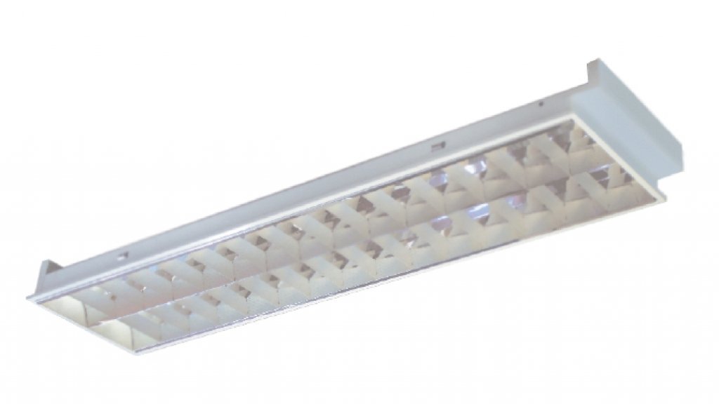 โคมตะแกรงฝังฝ้าอลูมิเนียมสะท้อนแสง T8 1x36W (30x120)
