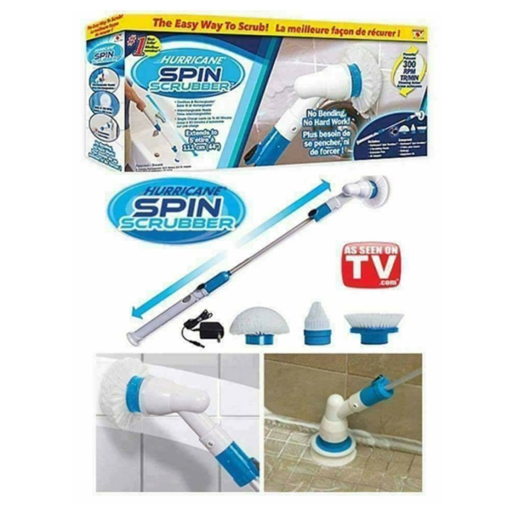 แปรงทำความสะอาดพื้น Hurricane Spin Scrubber