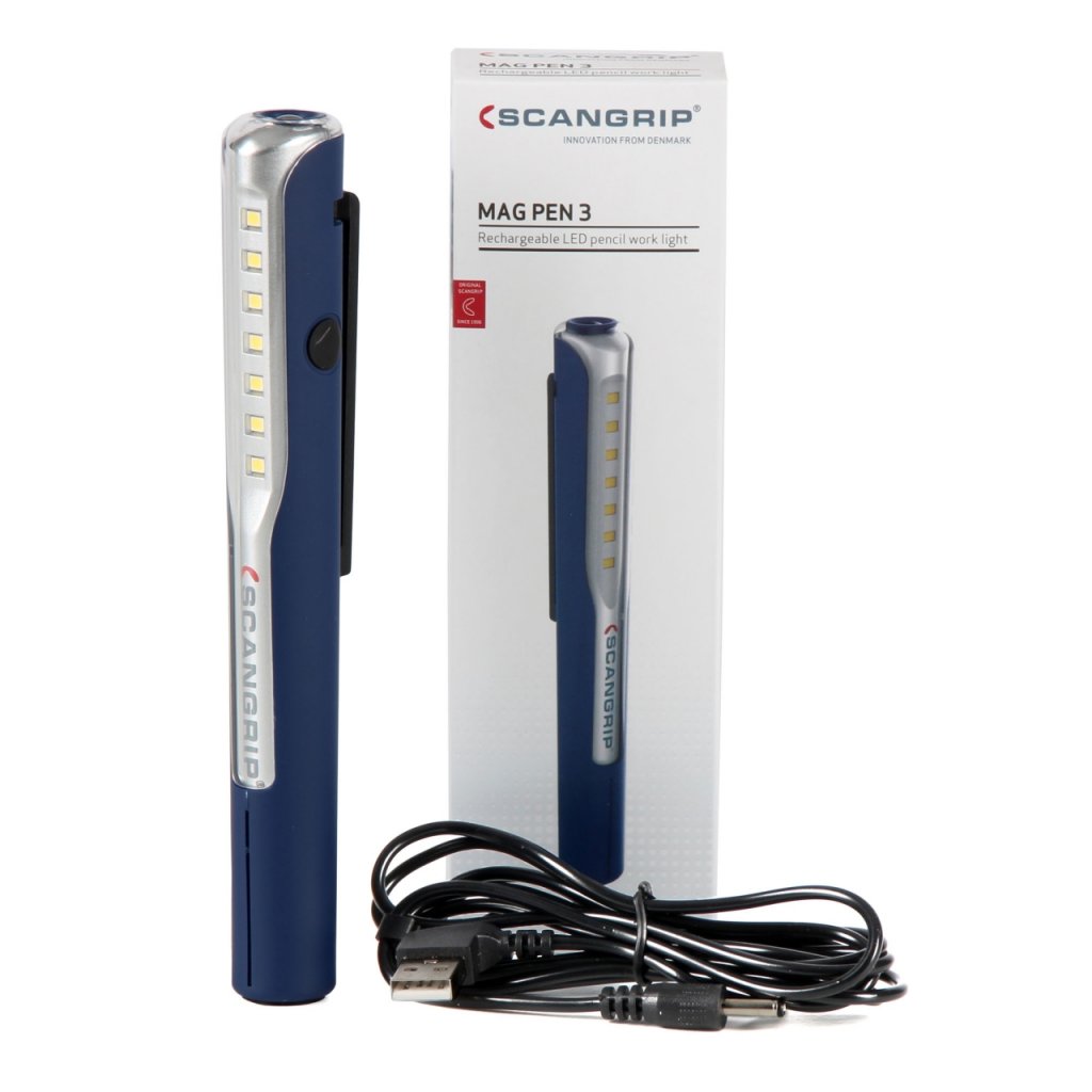 ไฟฉาย LED ทรงปากกา ชาร์จไฟได้ SCANGRIP รุ่น MAGPEN3 03.5116