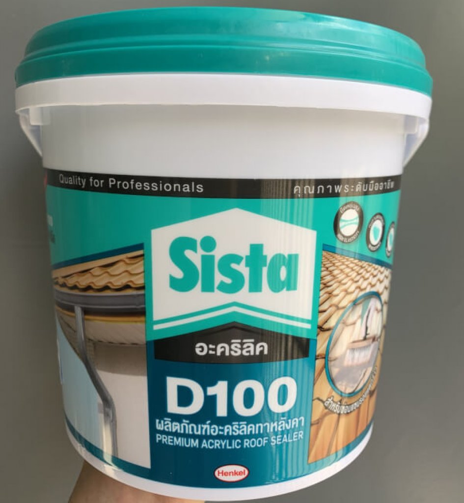 SISTA อะครีลิคทาหลังคา D100 สีขาว 2 กก.