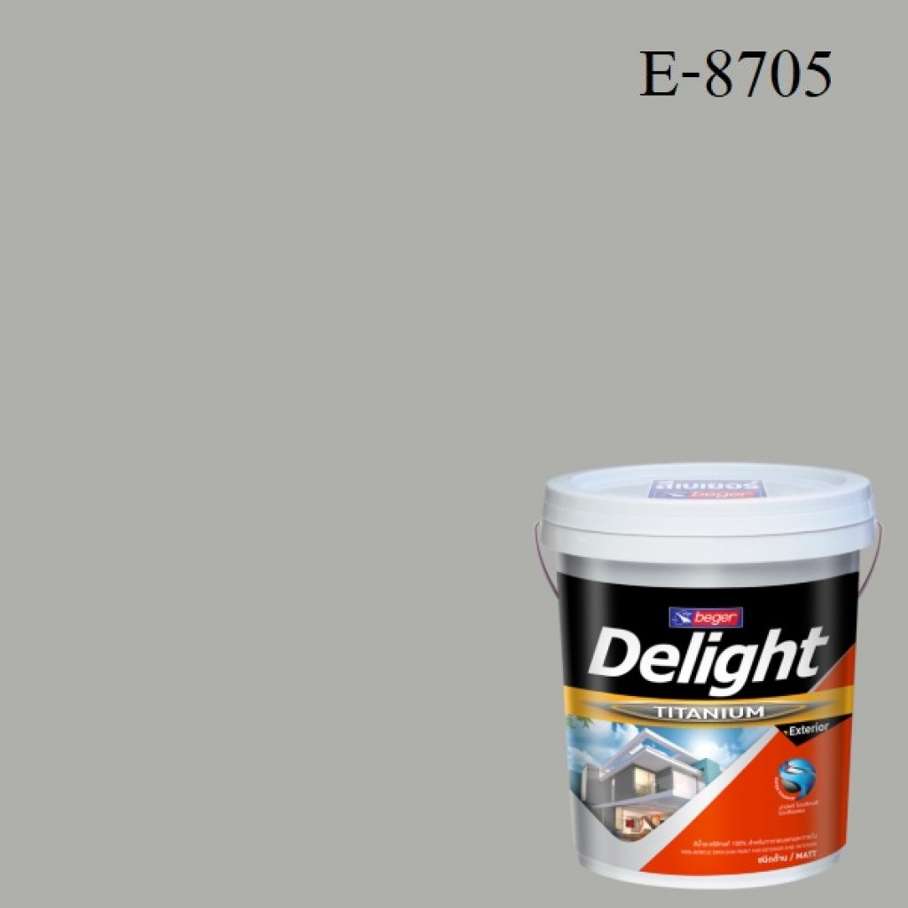 ดีไลท์ สีน้ำอะครีลิก ภายนอก E-8705 (Pewter)