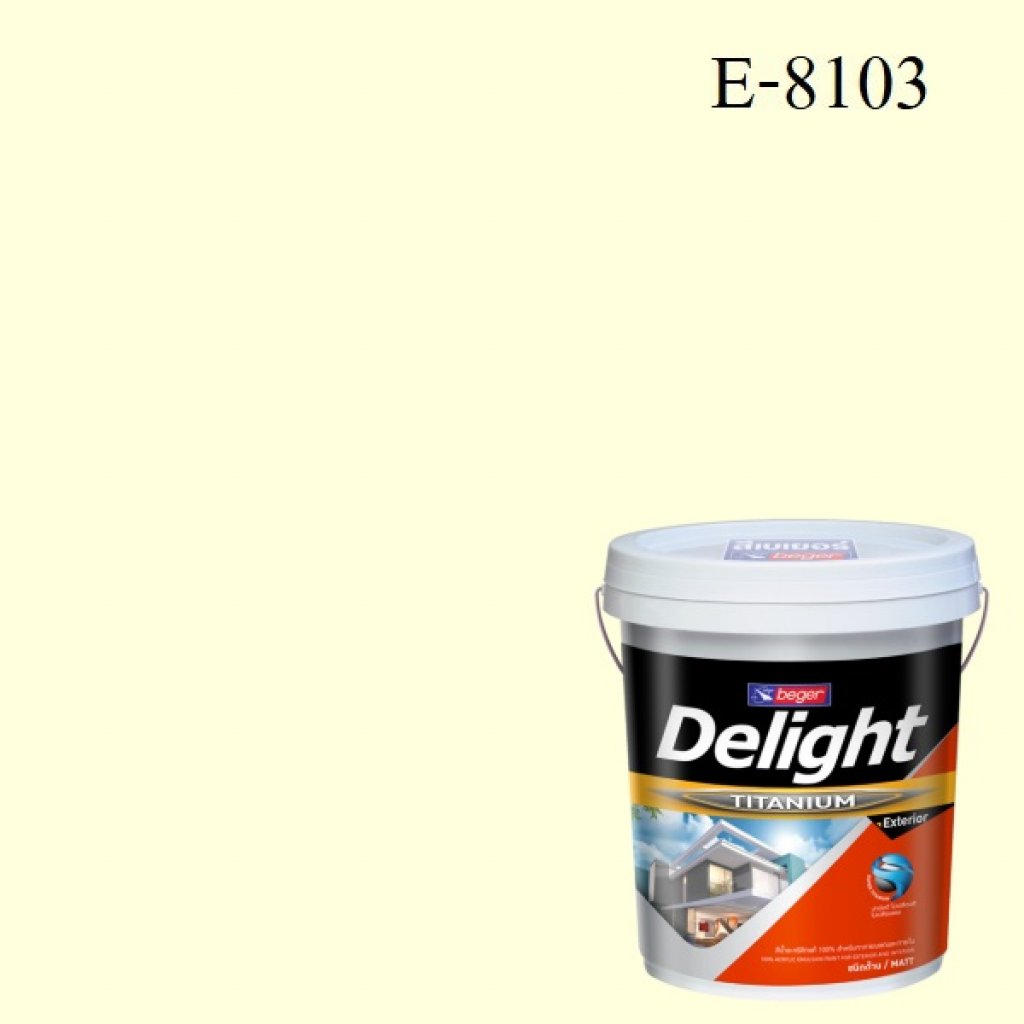 สีน้ำอะครีลิก ภายนอก E-8103 ดีไลท์ พริมโรส ไวท์