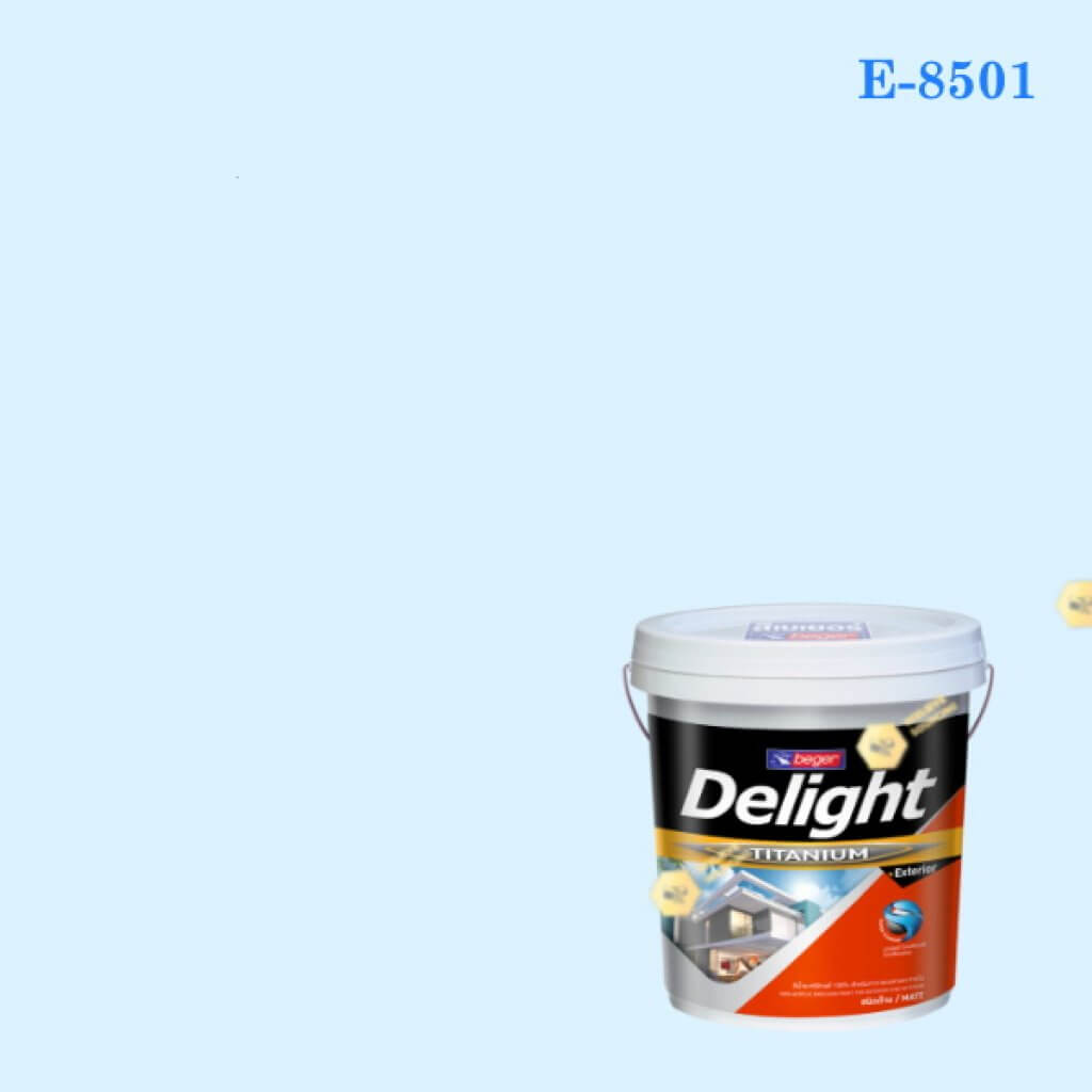 ดีไลท์ สีน้ำอะครีลิก ภายนอก E-8501 บลูเบลล์ ไวท์