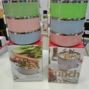 ปิ่นโตสแตนเลส 3 ชั้นทรงกลม