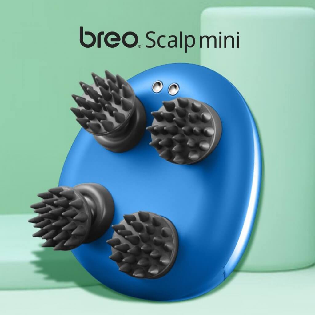 breo เครื่องนวดหนังศีรษะแบบพกพา รุ่น Scalp mini สีน้ำเงิน