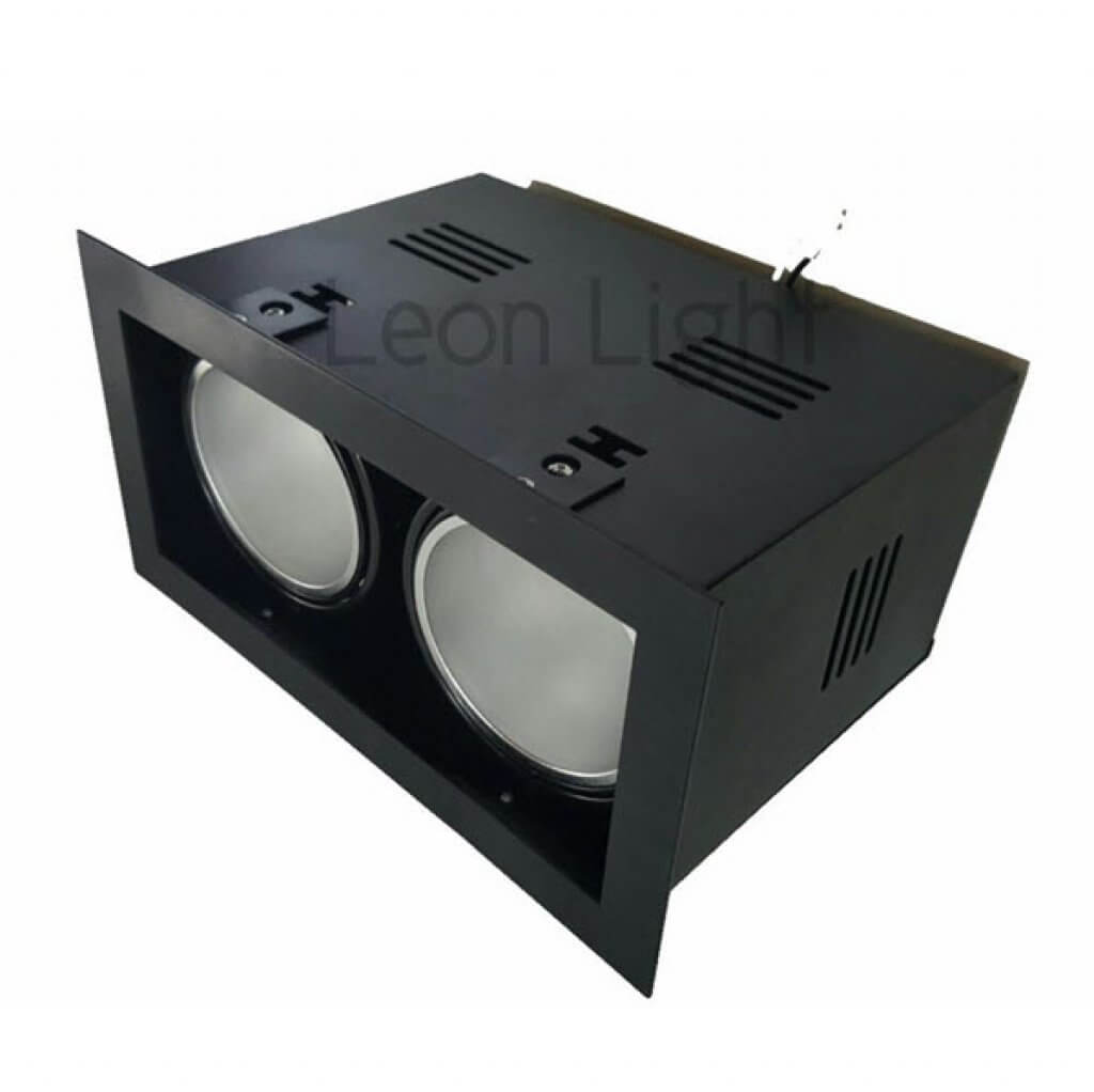 โคมไฟ DOWNLIGHT คู่แบบฝังฝ้า G-DL04 สีดำ