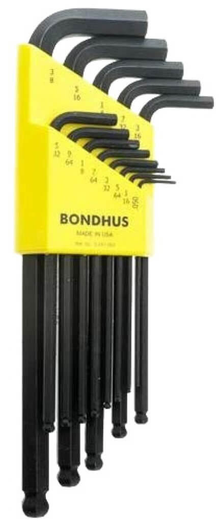 ชุดประแจหกเหลี่ยม-หัวบอล-แบบยาว-นิ้ว BONDHUS