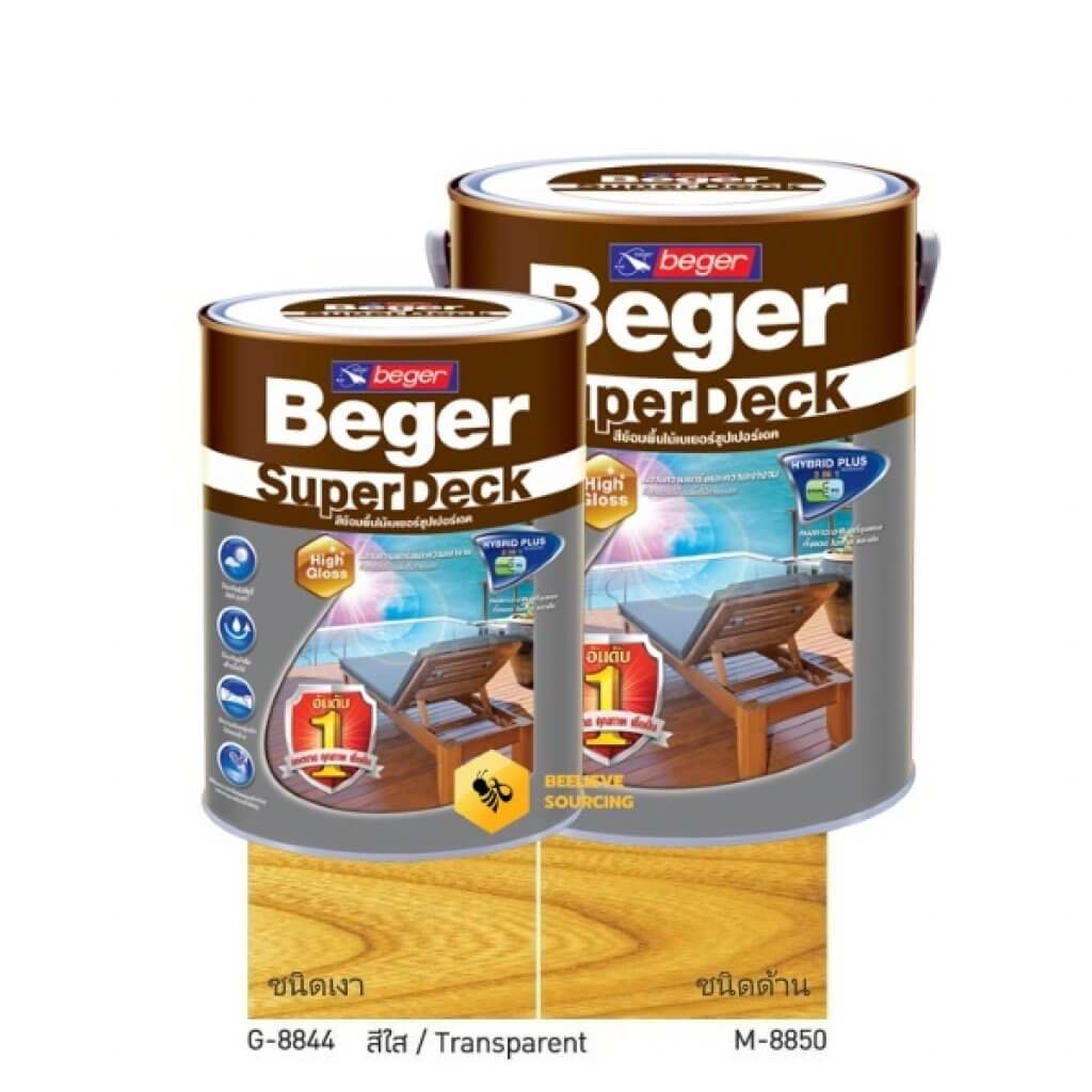 Beger ซูปเปอร์เดค สีย้อมพื้นไม้ ชนิดเงา/ด้าน Transparent