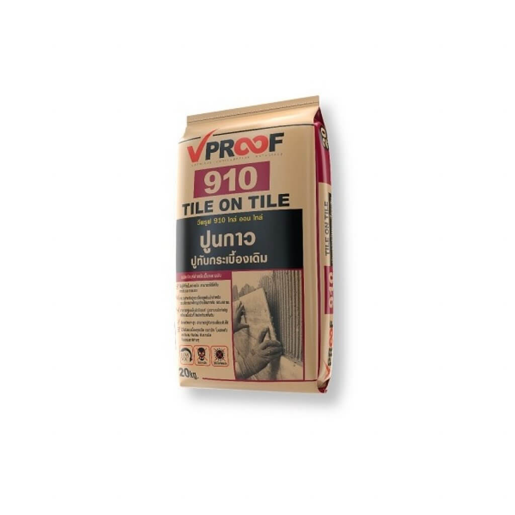 VPROOF 910 TILE ON TILE ปูนกาวซีเมนต์ 20 กก.