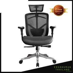 Ergohuman Thailand เก้าอี้เพื่อสุขภาพ รุ่น BRANT-H Black