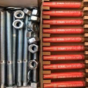 พุกเคมีหลอดแก้วพร้อมสตัด ขนาด M12 x 95mm.