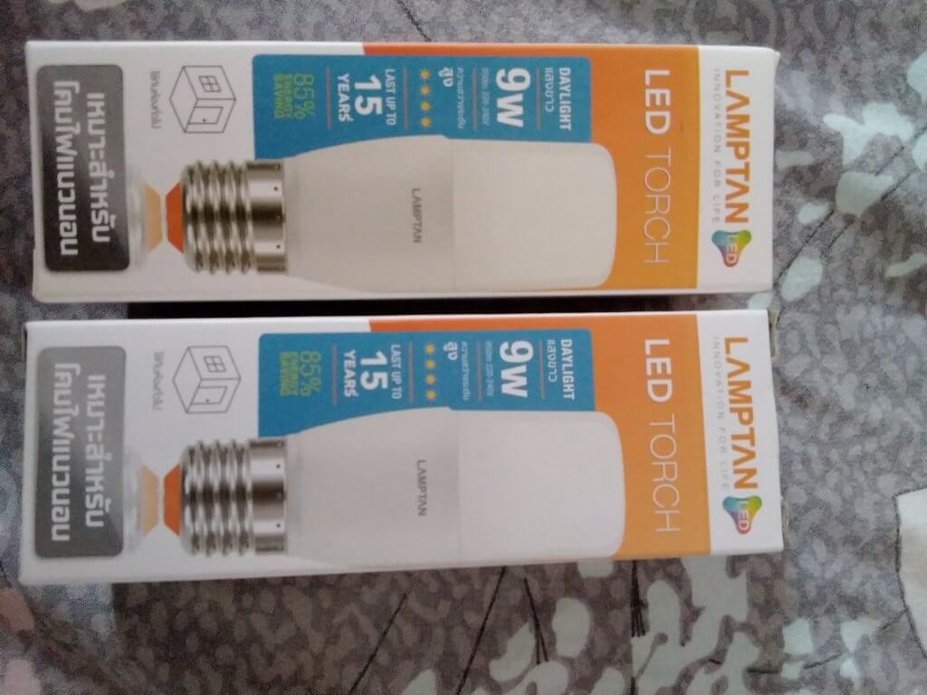 หลอดไฟ LAMPTAN LED TORCH 9w