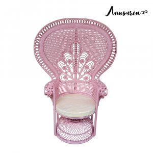 Anusarin เก้าอี้หวายทรงอภัสราสีชมพู-Pink