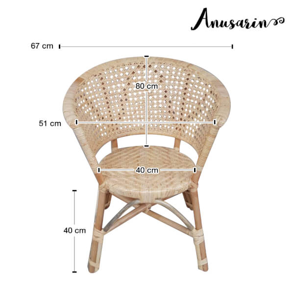 Anusarin เก้าอี้หวายแท้ทรงกลมสีธรรมชาติ Chillax Chair03 - Image 6