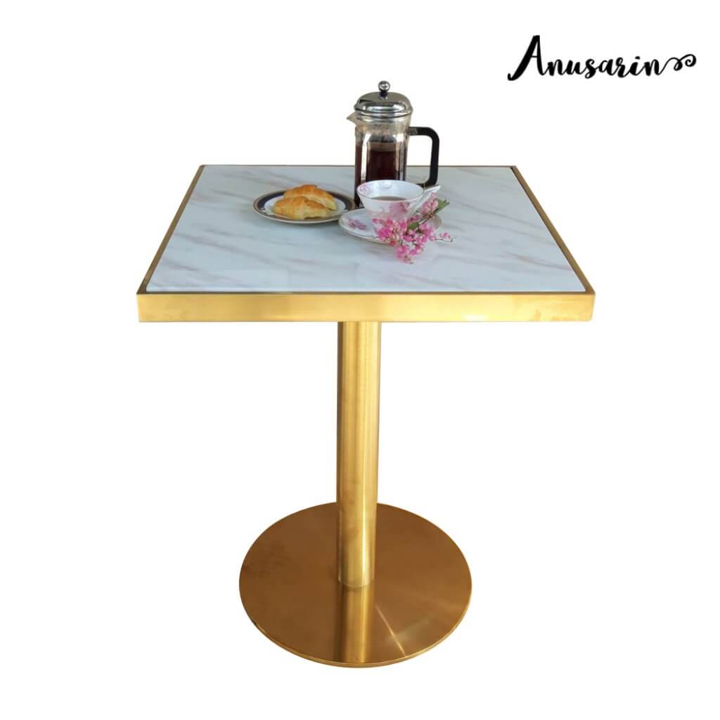 Anusarin โต๊ะรับประทานอาหาร 60 cm -Gold