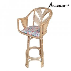 Anusarin Hawaiian Bar Swivel Chair เก้าอี้บาร์ทรงสูงหมุนได้ Brown