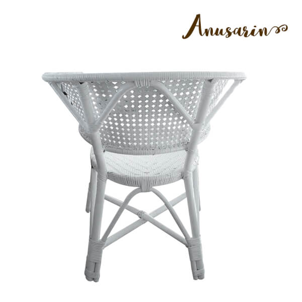 Anusarin เก้าอี้หวายแท้ทรงกลมสีขาว White Chillax Chair03 - Image 4