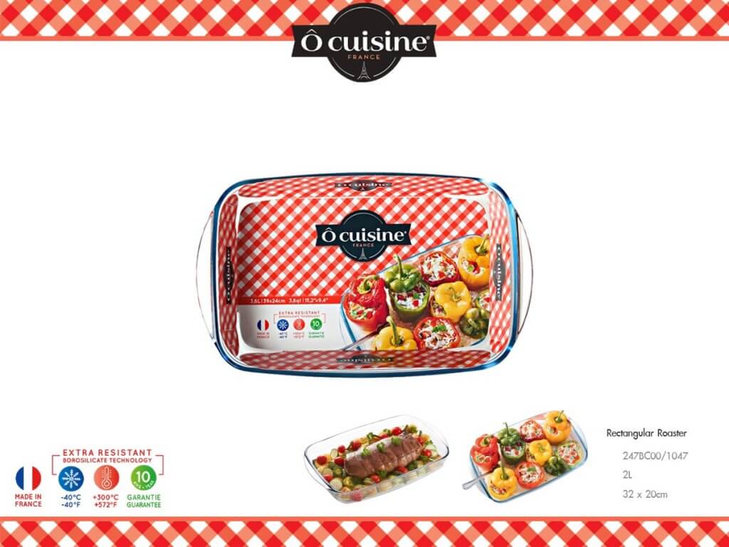 Ocuisine ถาดอบทรงสี่เหลี่ยม ขนาด 32 x 20 ซม. 1.9 ลิตร