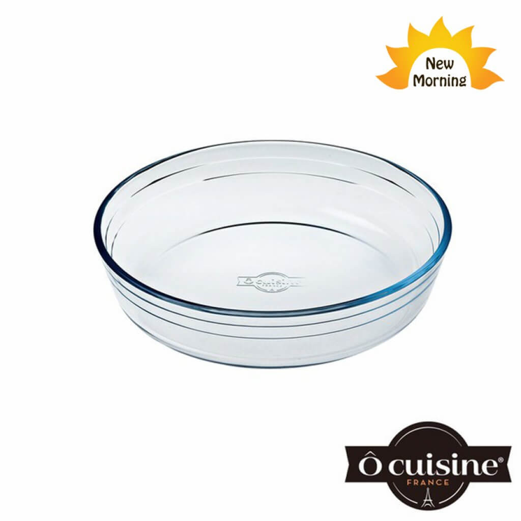 Ocuisine ถาดแก้วอบเค้กทรงกลมขนาด 23 cm Glass Round Bake Pan