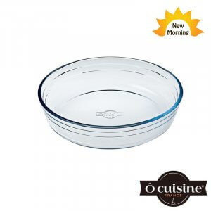 Ocuisine ถาดแก้วอบเค้กทรงกลมขนาด 23 cm Glass Round Bake Pan