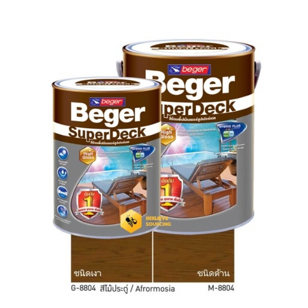 Beger ซูปเปอร์เดค สีย้อมพื้นไม้ ชนิดเงา/ด้าน Afromosia